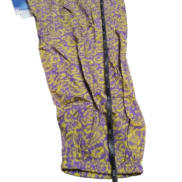 ABOUND paisley smock top with peplum M - Picture 8 of 9